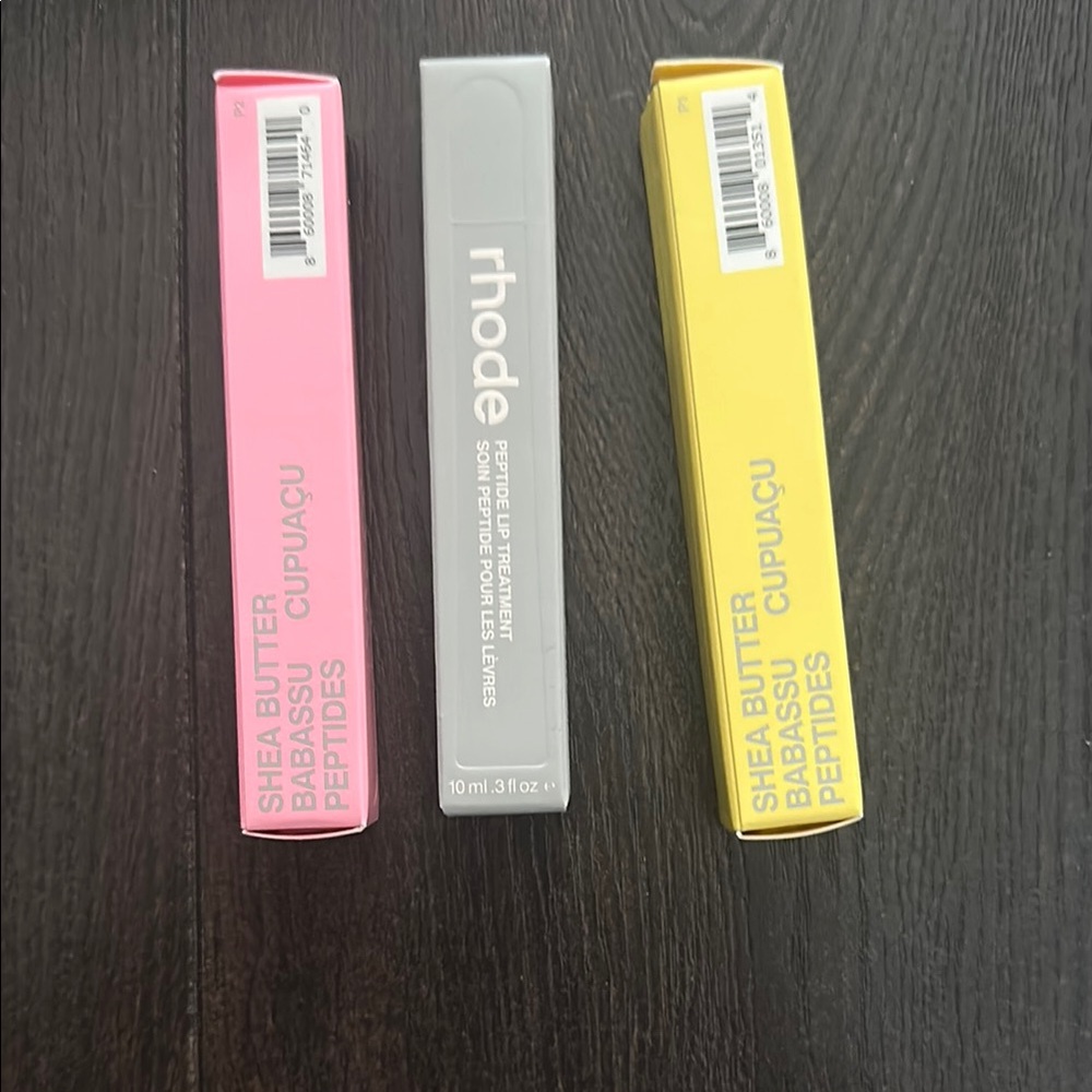 RHODE Peptide Lip Treatment Trio - Pink, Gray, Yellow
